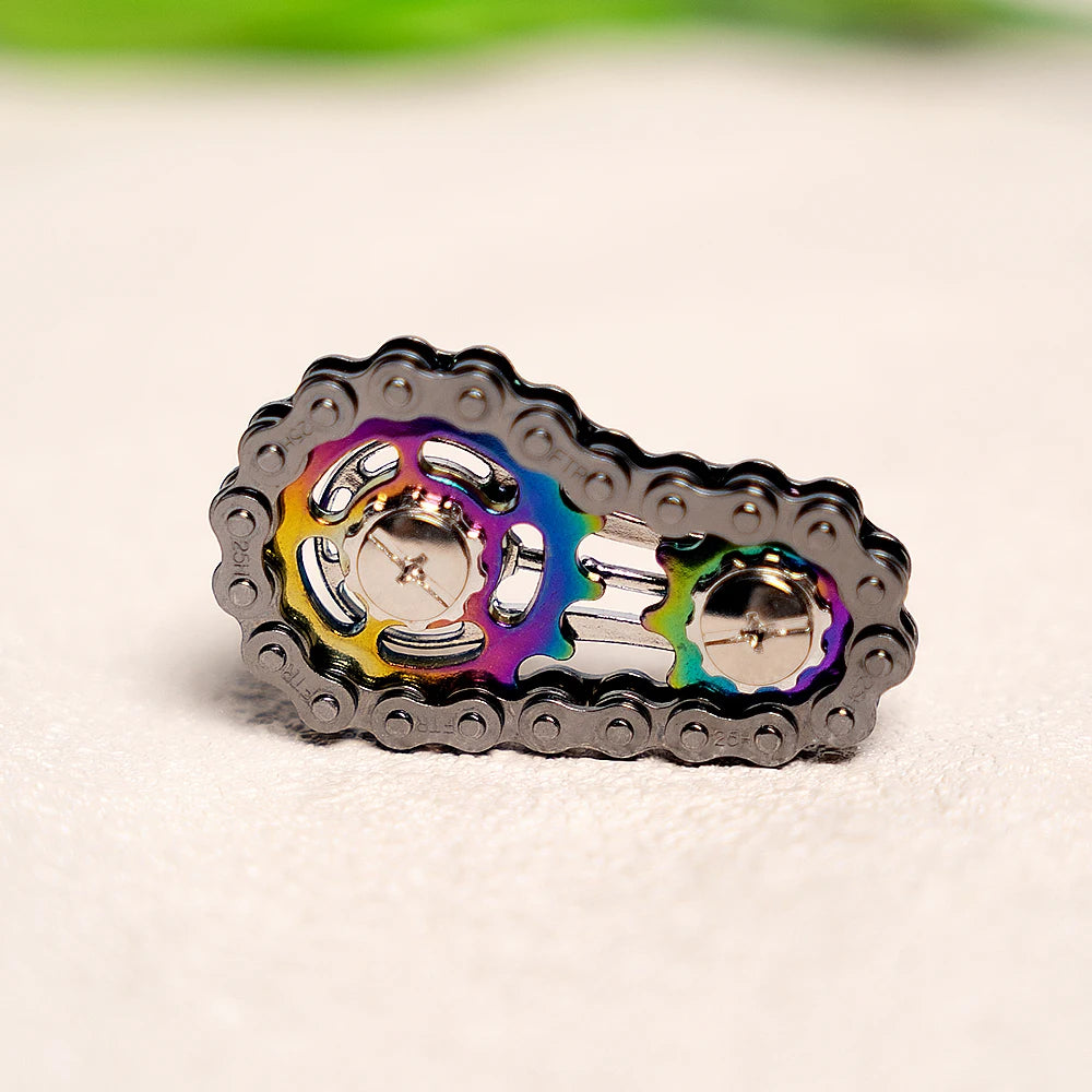 The Kinetic Gear-Link | Industrial Metal Fidget & Focus Anchor