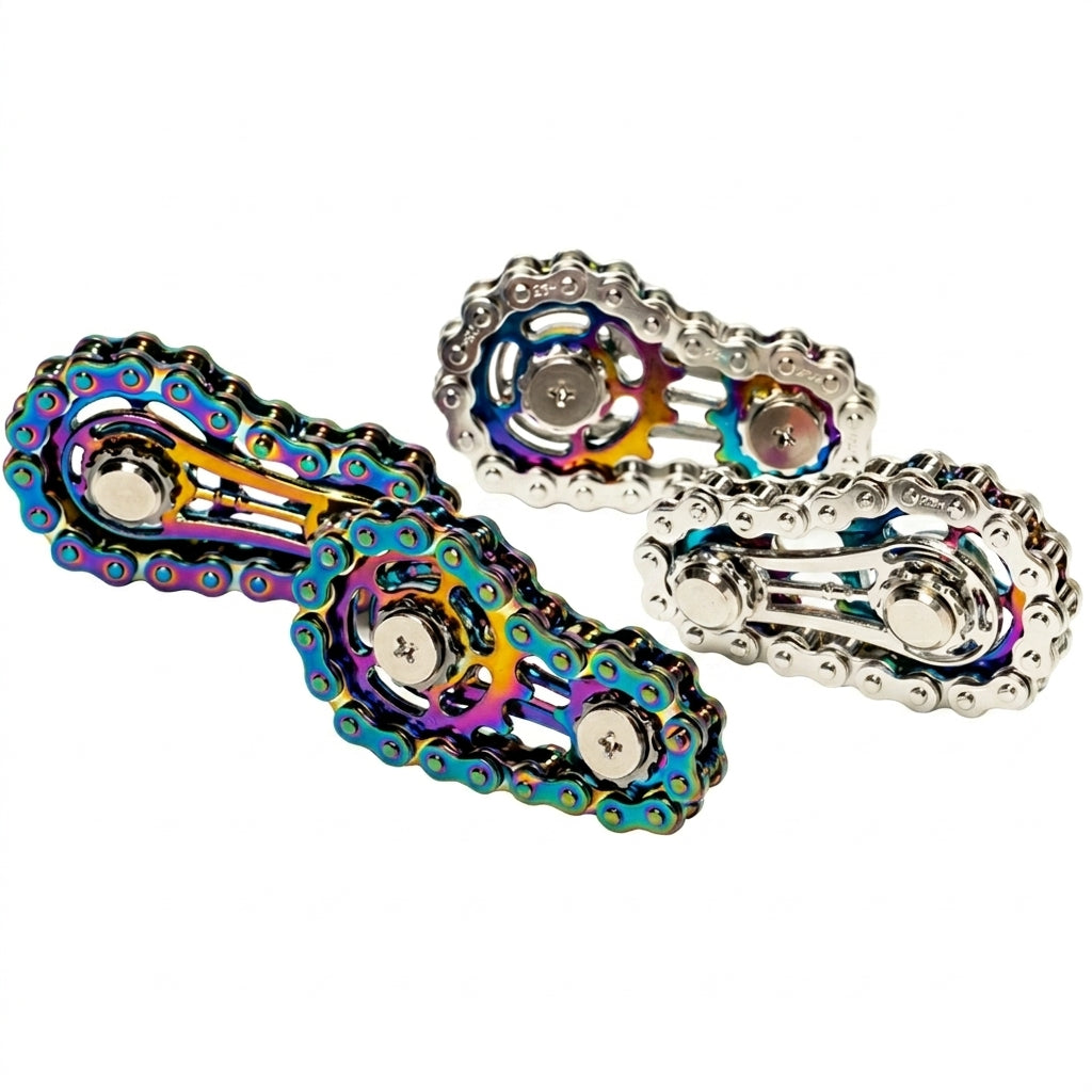The Kinetic Gear-Link | Industrial Metal Fidget & Focus Anchor